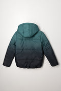 Ombre Puffer Jacket Black And Green (2)