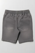 Denim Pull On Shorts Grey (2)