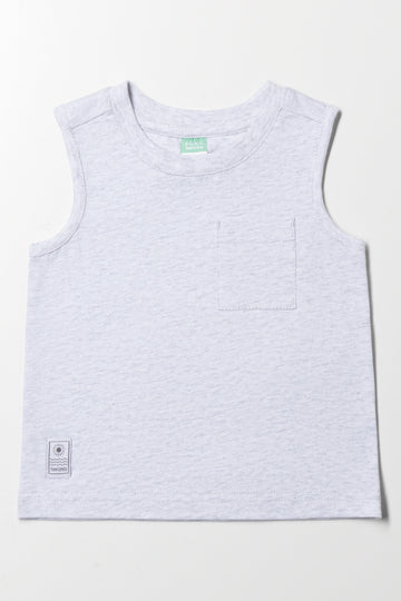 Sleeveless T-Shirt Grey