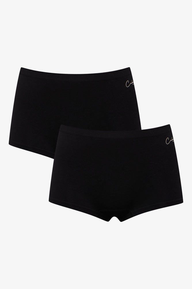 2 Pack Seamfree Panties Black