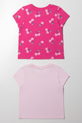 2 Pack Cherry T-Shirt Pink (2)