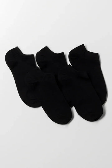 5 Pack Cotton Lowcut Socks Black