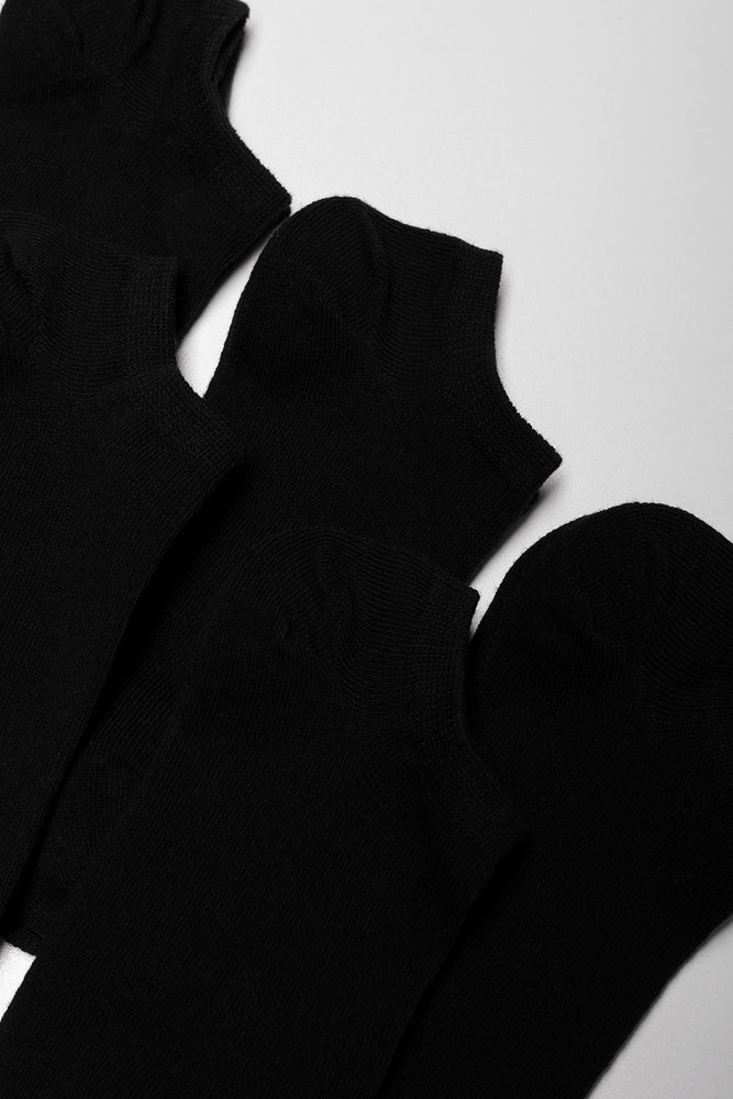 5 Pack Cotton Lowcut Socks Black