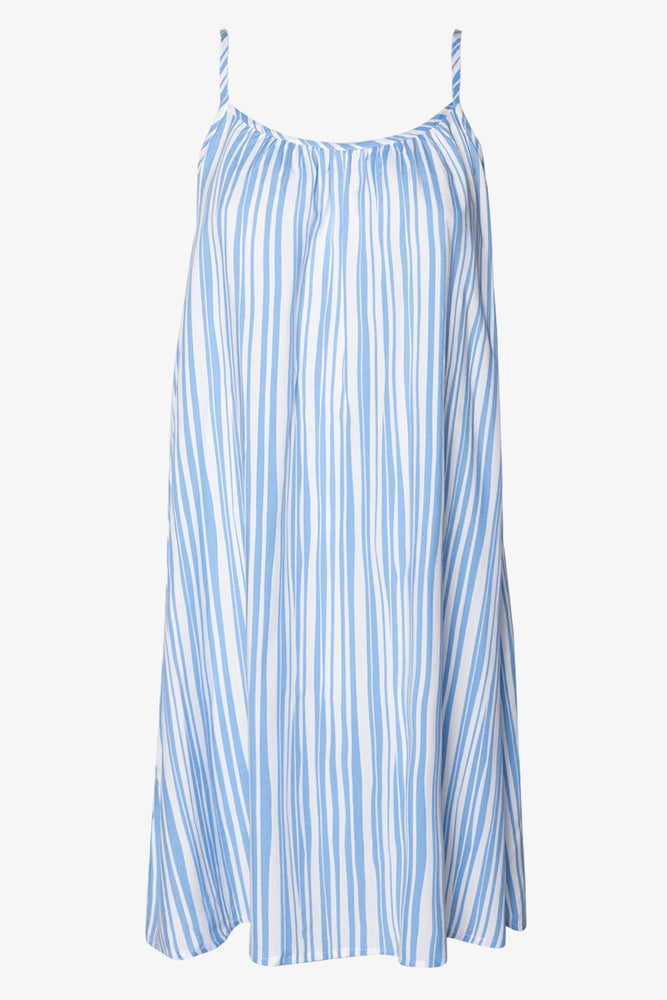 Strappy Dress Blue & White