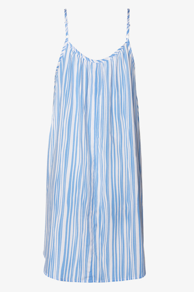 Strappy Dress Blue & White