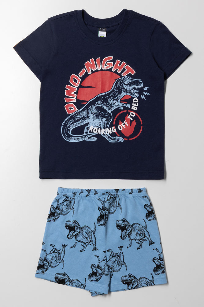 Dino Short Sleeve Pyjamas Navy