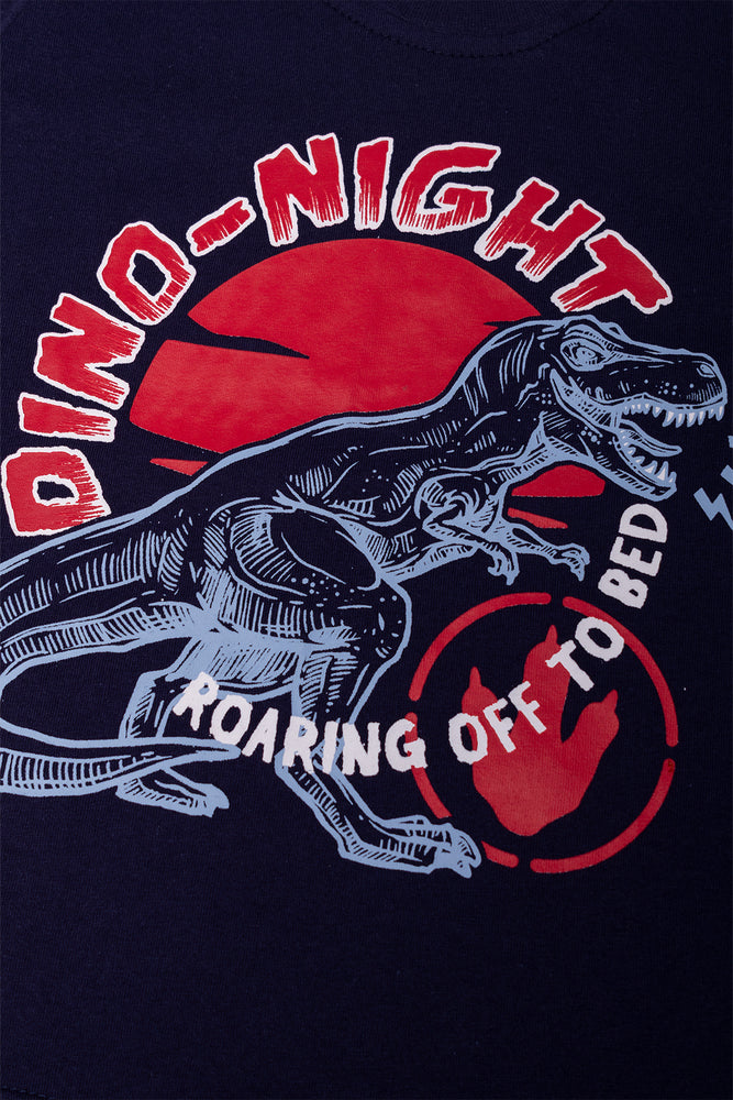 Dino Short Sleeve Pyjamas Navy