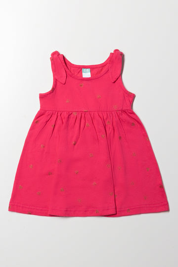 Big Bows Baby Doll Dress Cerise