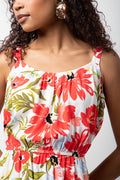 Floral Print Dress Red (3)