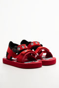 Mickey Mouse Double Velcro Strap Sandals Red