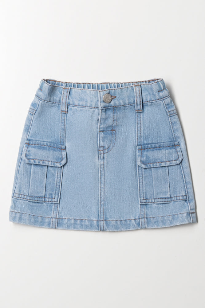 Utility Denim Skirt