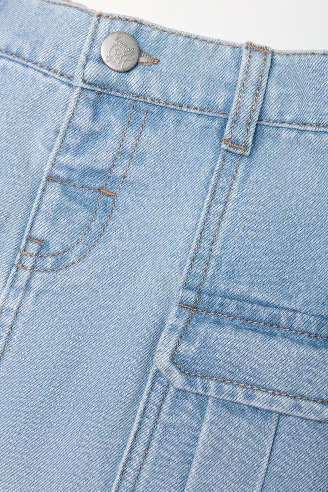 Utility Denim Skirt