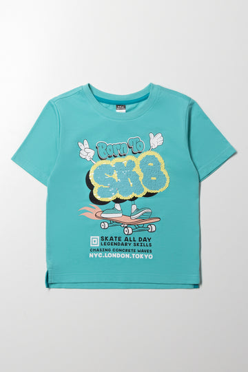 Sequin Tee Blue