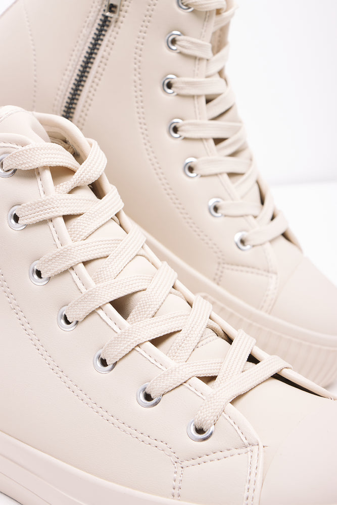 Tonal High Top Sneaker Natural (2)
