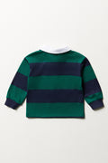 Long Sleeve Golfer Navy & White (3)