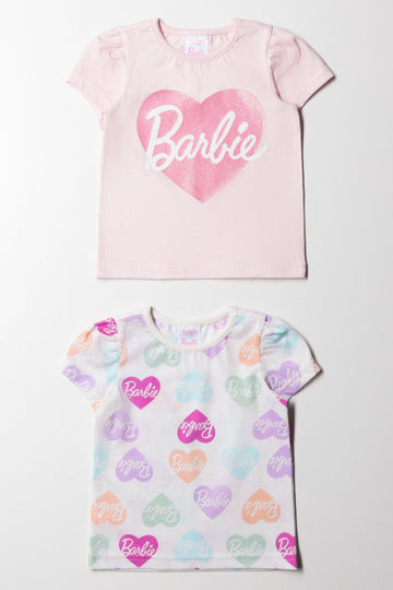 Barbie 2 Pack T-Shirt Pink