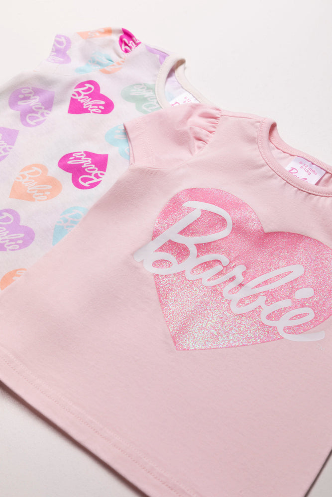 Barbie 2 Pack T-Shirt Pink