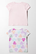 Barbie 2 Pack T-Shirt Pink (2)