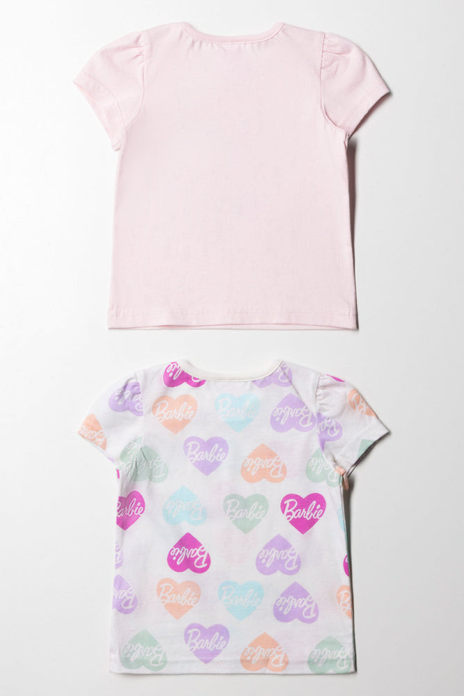 Barbie 2 Pack T-Shirt Pink (2)