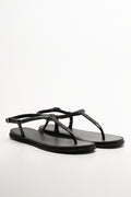Jelly Thong Sandals Black