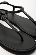 Jelly Thong Sandals Black (2)