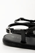 Jelly Thong Sandals Black (3)
