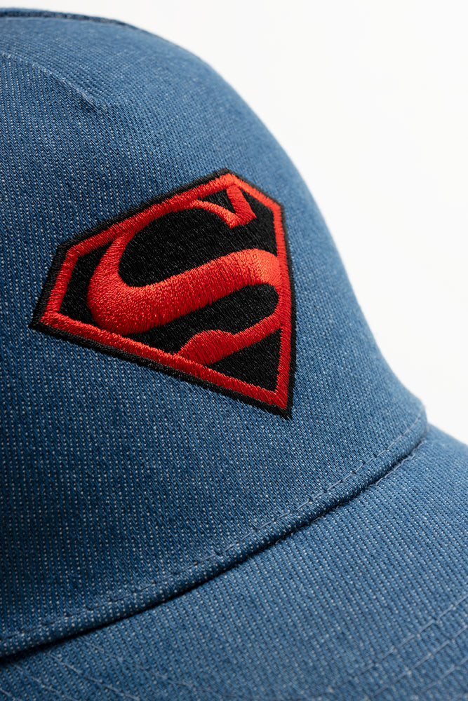 Superman Embroidered Peak Cap Blue (2)