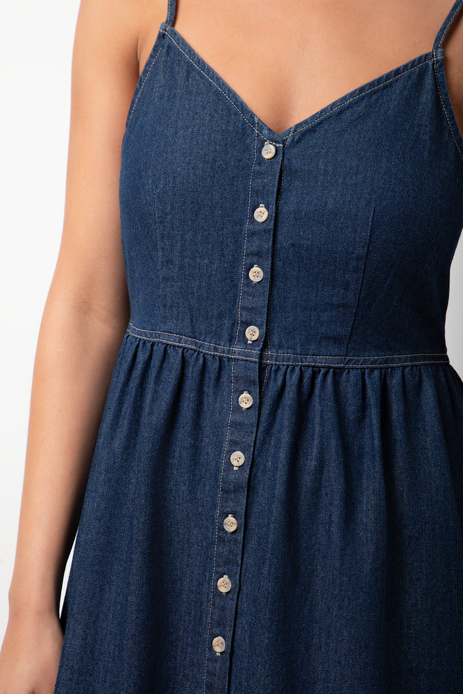 Strappy Denim Midi Dress | Dresses & Jumpsuits | Ackermans Strappy Denim Midi Dress | Dresses & Jumpsuits | Ackermans