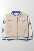 Minnie Mouse Baseball Jacket Natural