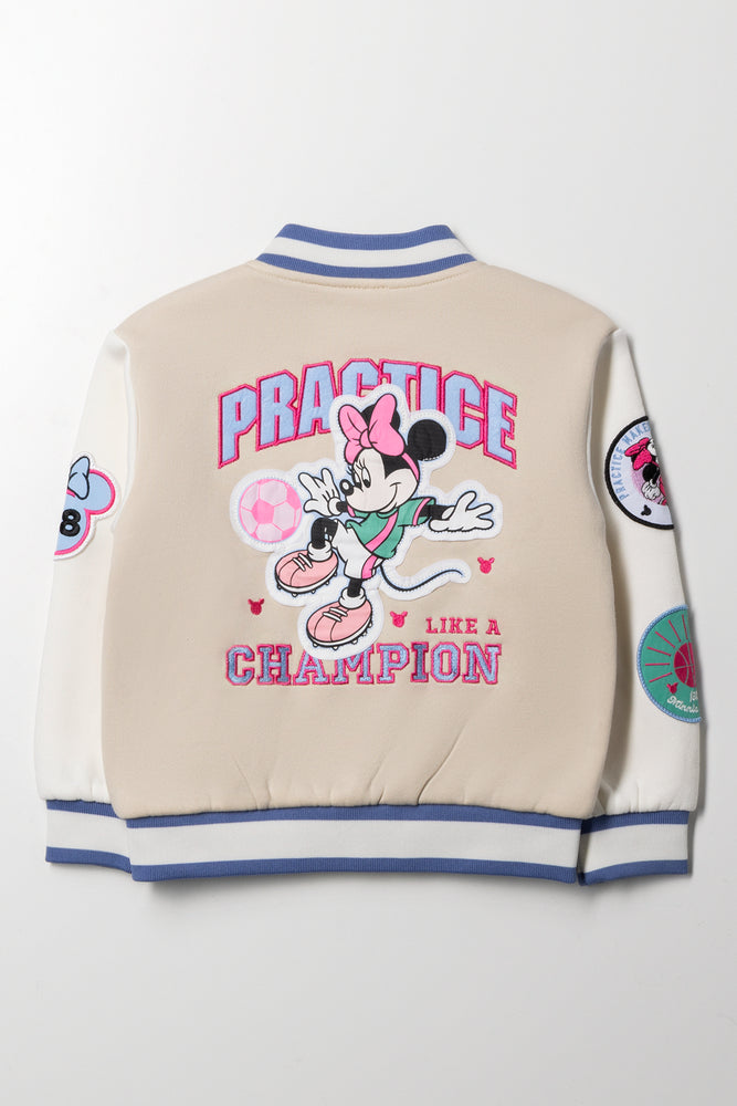 Minnie Mouse Baseball Jacket Natural Jackets Knitwear