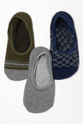 3 Pack Secret Socks Green, Navy And Grey