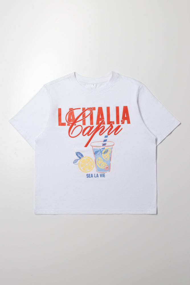 Regular Graphic Tshirt White