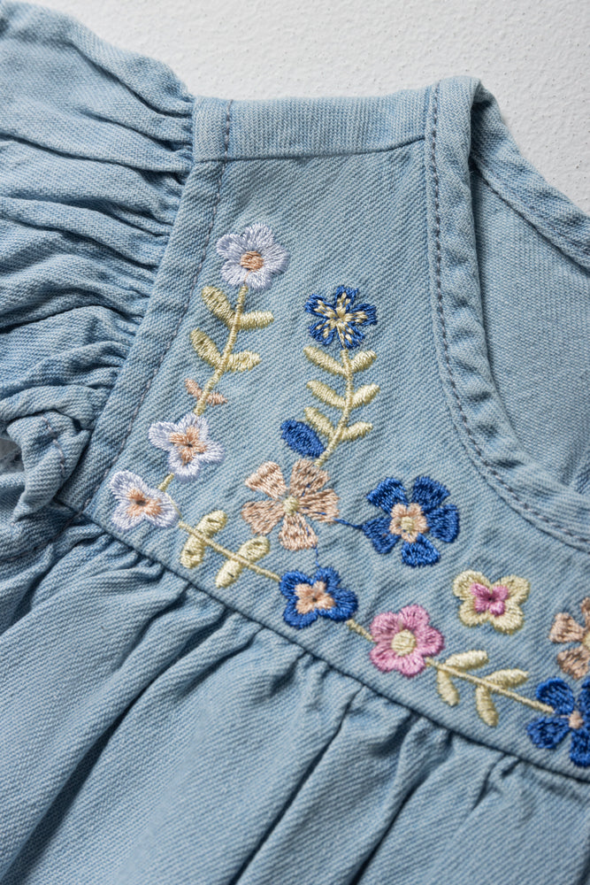 A-Line Denim Dress Blue