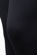Seamless Ribbed Leggings Black (3)