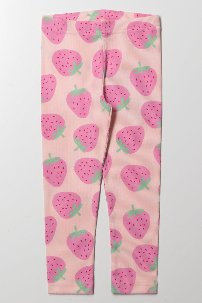 Strawberry Leggings Peach