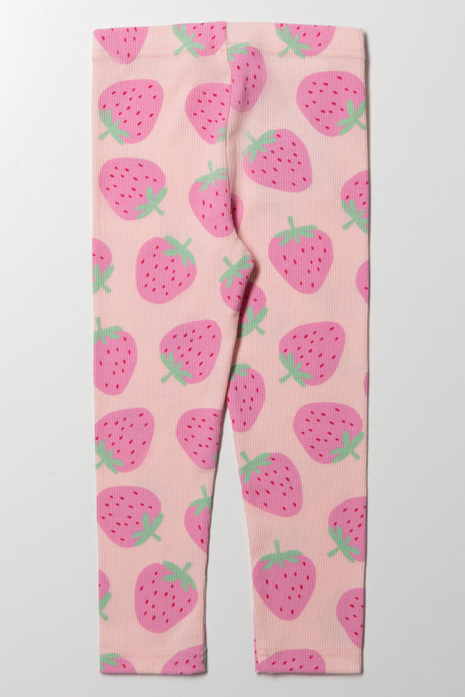 Strawberry Leggings Peach (2)