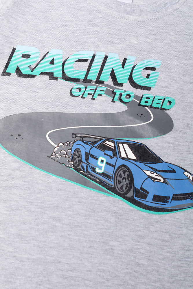 Racing Car Short Sleeve Pyjama Set Grey