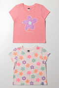2 Pack Floral Short Sleeve T-Shirts