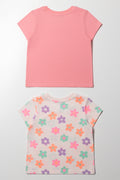2 Pack Floral Short Sleeve T-Shirts (2)