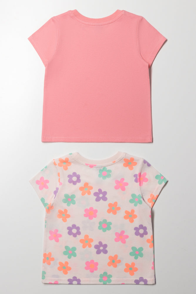 2 Pack Floral Short Sleeve T-Shirts (2)