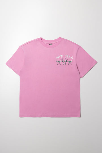 Oversized Bows T-Shirt Pink