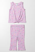 Flare Pants Set Purple