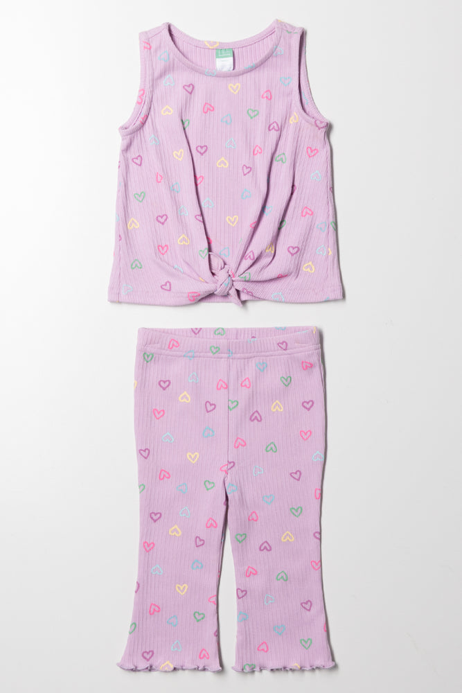 Flare Pants Set Purple