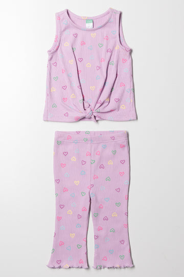 Flare Pants Set Purple
