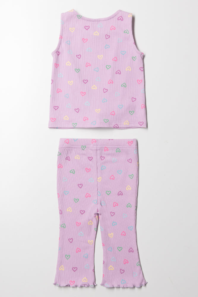 Flare Pants Set Purple (3)