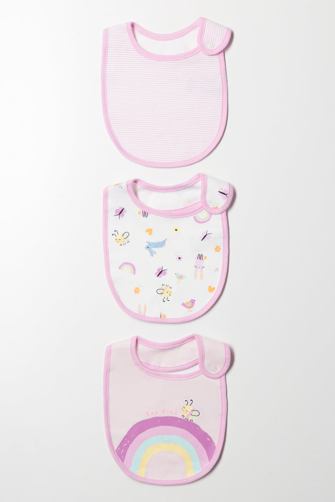 3 Pack Bibs Pink