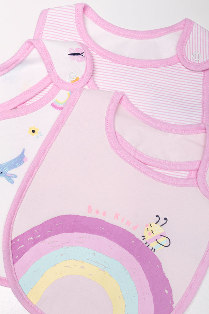 3 Pack Bibs Pink