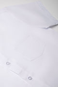 Raised Collar Short Sleeve Shirt White (3)