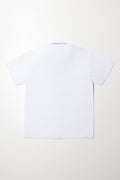 Raised Collar Short Sleeve Shirt White (4)