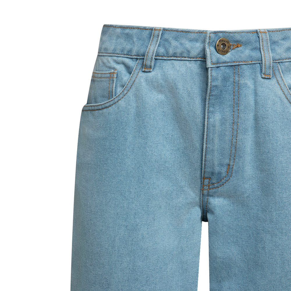 Basic straight leg jeans light wash (3)